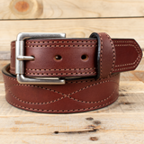 Dark Brown Figure 8 Belt & Cowhide Cash Clip Combo