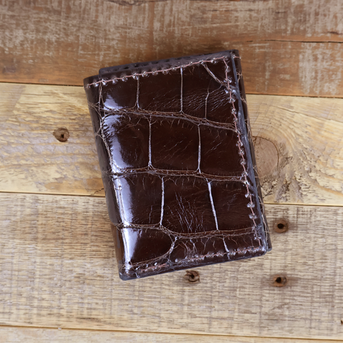 Alligator Full Gloss Brown Trifold
