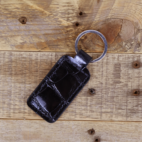 Alligator Full Gloss Black Keychain