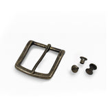 Solid Brass #1049 Heel Bar Buckle 1.5" - Multiple Finishes