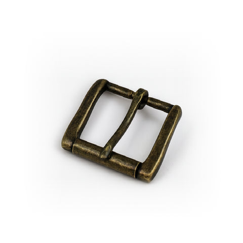 Solid Brass #70 Roller Buckle 1.5" - Antique Brass