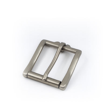 Solid Brass #49 Roller Buckle 1.5" - Brushed Chrome