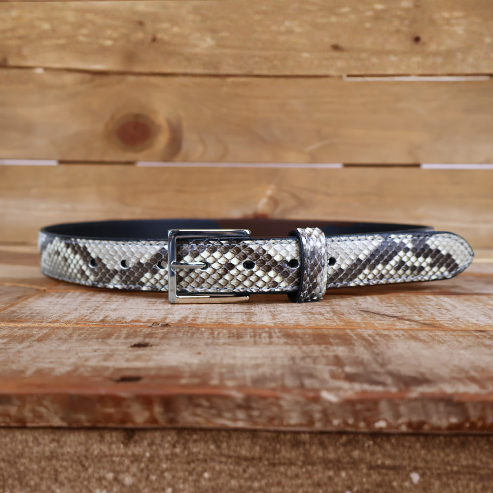 Python Leather Belt Python Snakeskin Leather Dress Belt – Yoder Leather Company