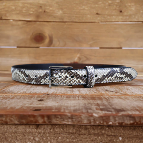 Women's Python Snakeskin Leather Belt - 1.25"