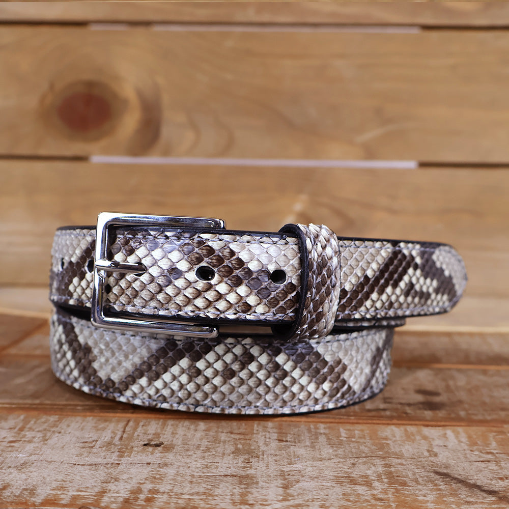 Python Leather Belt Python Snakeskin Leather Dress Belt – Yoder Leather Company