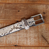 Women's Python Snakeskin Leather Belt - 1.25"