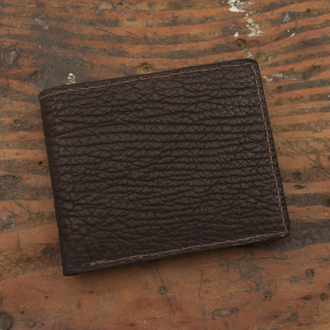 Brown Shark Skin Leather Wallet