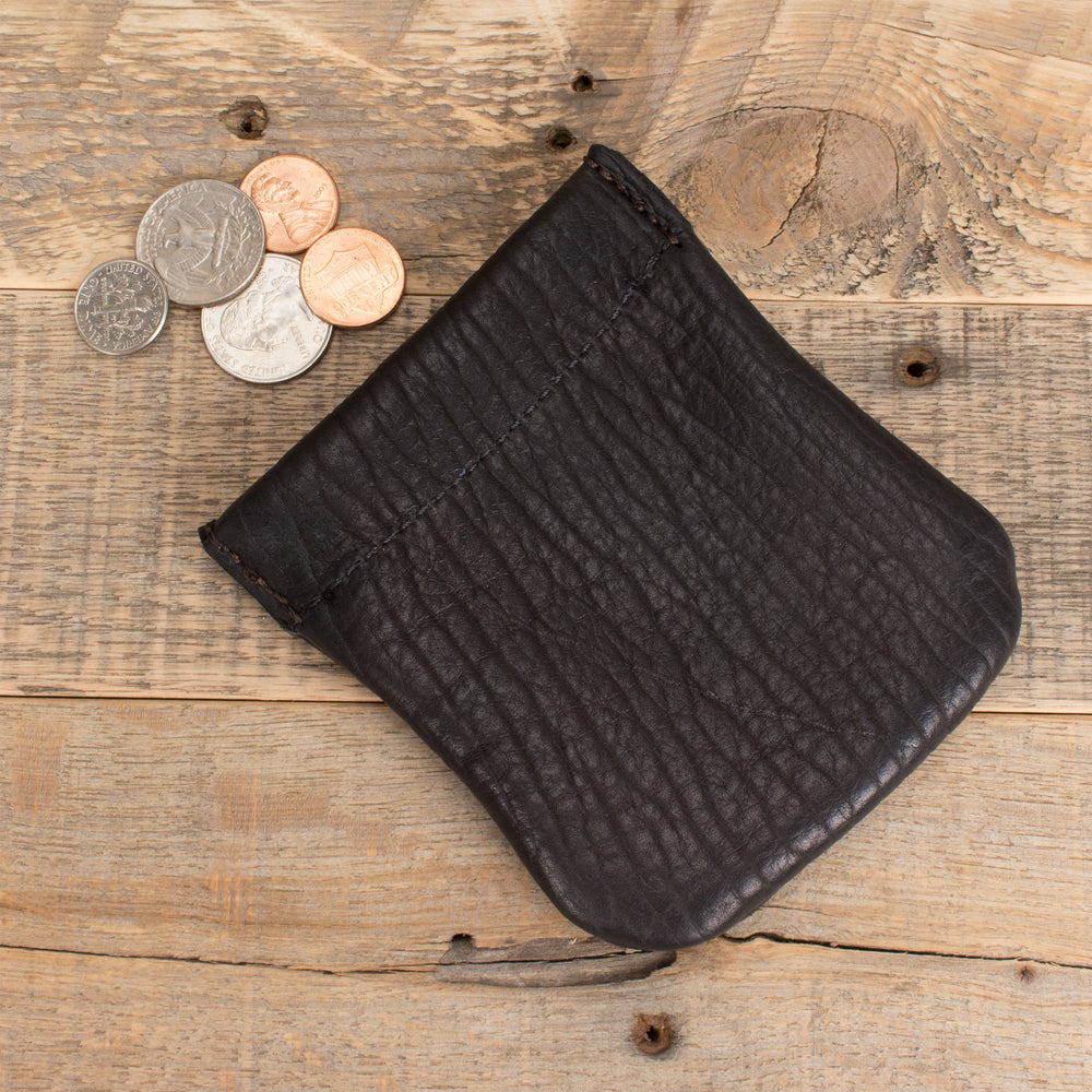 Bison Black Coin Pouch