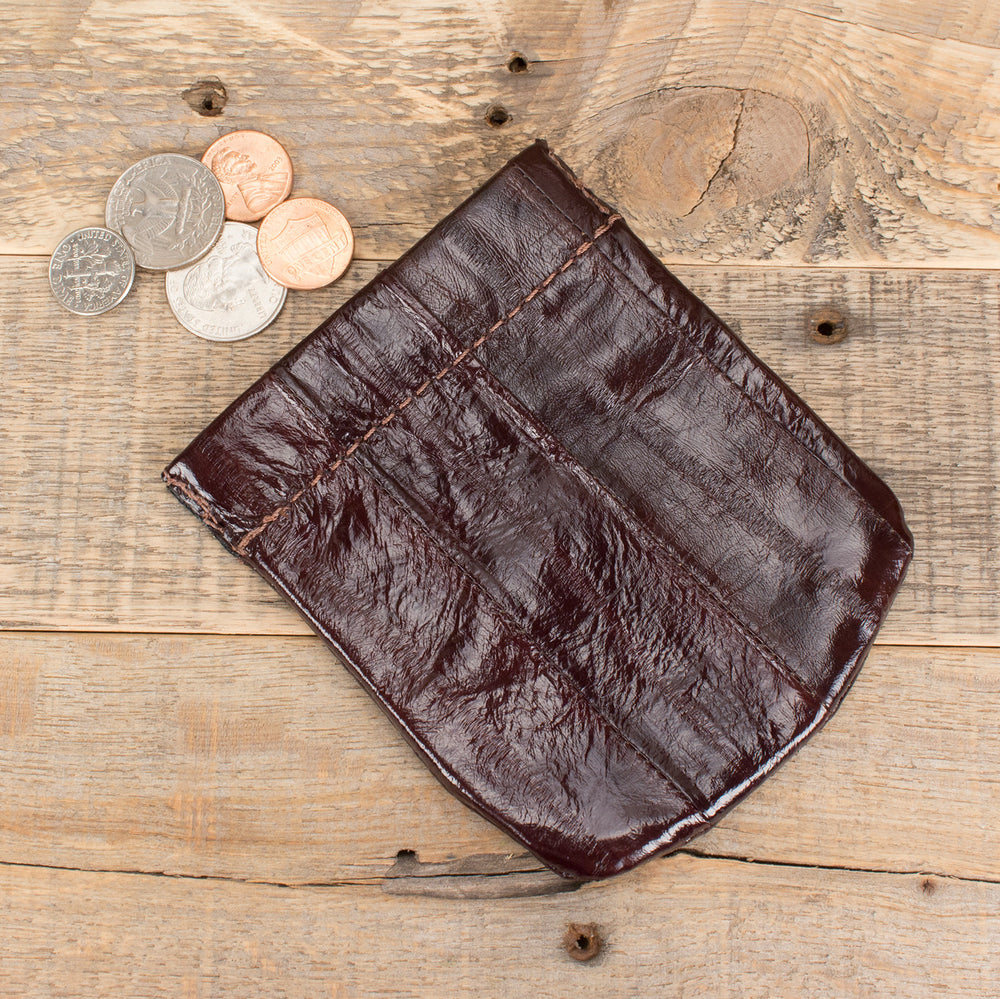 Eel skin coin pouch
