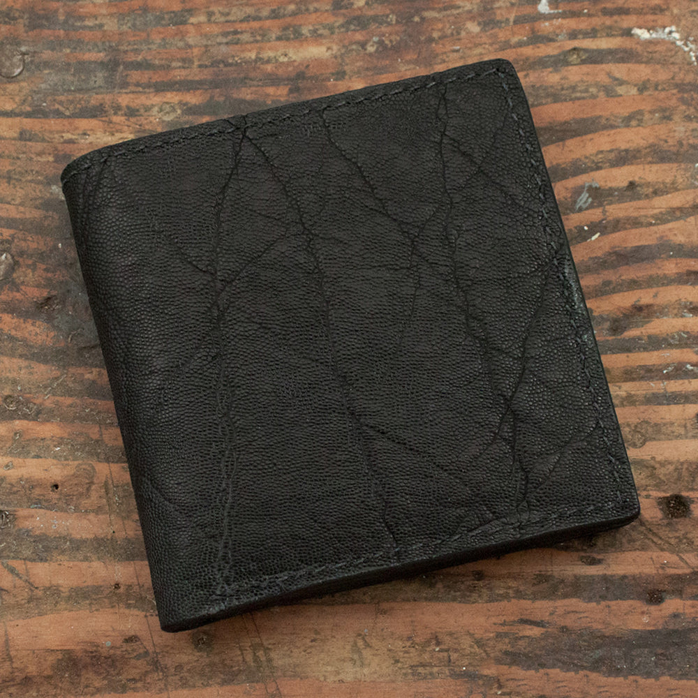 Black Elephant Hipster Leather Wallet