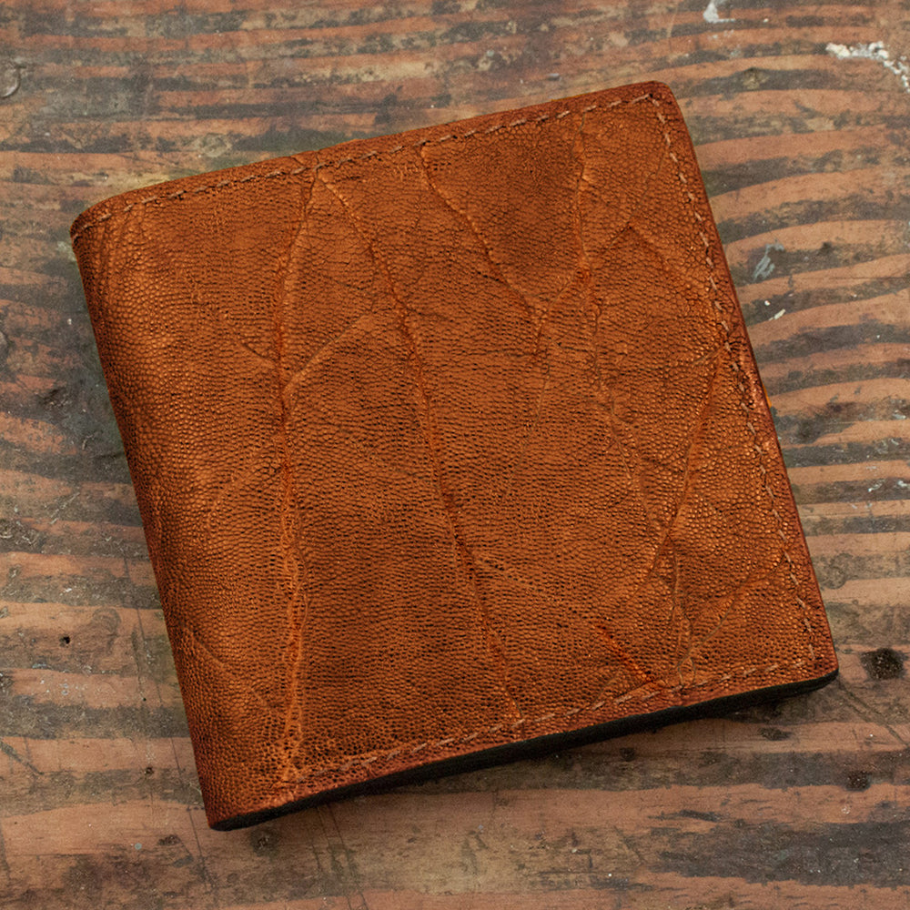 Caramel Brown Elephant Hipster Leather Wallet
