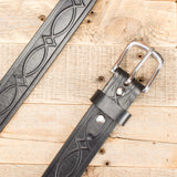 Black Kent Embossed Belt