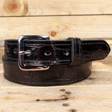 Black Alligator Leather Belt