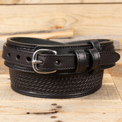 Black Basketweave Ranger Belt