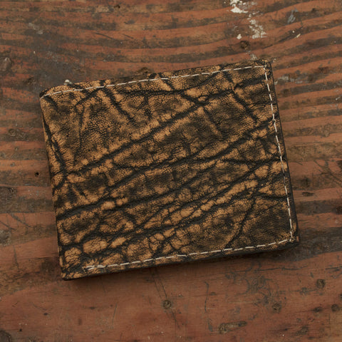 Elephant Leather Bifold Treebark Tanned