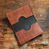 Brown Amish Cowhide Business Wallet
