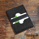 Black Amish Made Elephant Hide Wallet