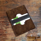 Brown Leather Hippopotamus Card Holder