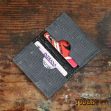 Gray Lizard Leather Credit Card Wallet