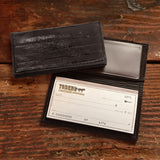 Black Eel Skin Checkbook Cover