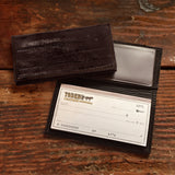 Brown Eel Skin Checkbook Cover
