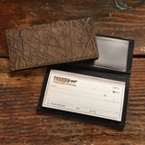 Rustic Brown Elephant Hide Checkbook Cover