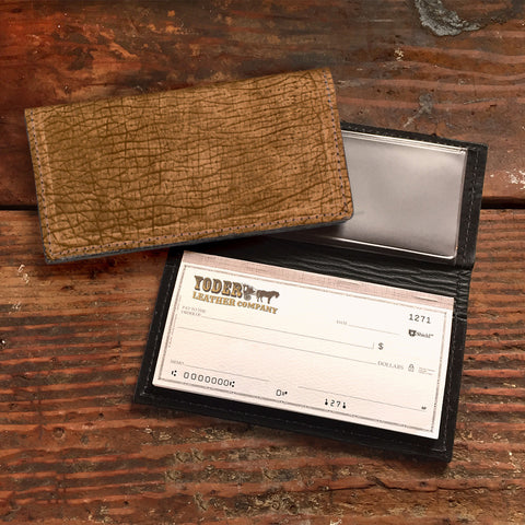 Hippo Tan Checkbook Case