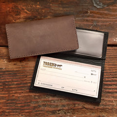 Kangaroo Brown Checkbook-Yoder Leather Company