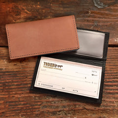 Kangaroo Tan Checkbook-Yoder Leather Company