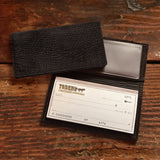 Black Sharkskin Check Holder