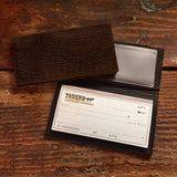 Brown Shark Skin Checkbook