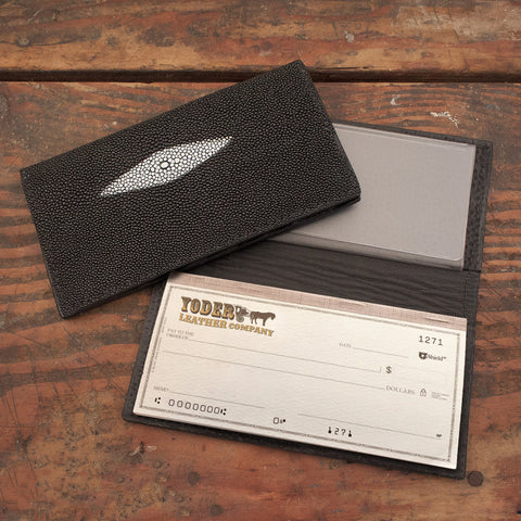 Stringray Checkbook Leather