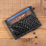 Basket Weave Black Clip Wallet