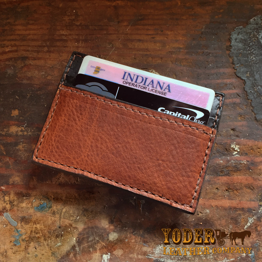 Brown. Click Wallet Brown Leather Magnetic Money Cash Clip Wallet – Yoder Leather Company