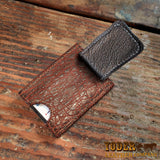 Magnetic Money Cash Clip Elephant Leather