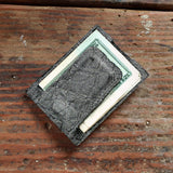 Gray Elephant Skin Money Clip Wallet