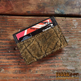 Tanned Elephant Leather Money Clip Wallet