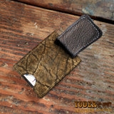 Elephant Hide Leather Money Clip Treebark
