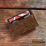 Brown Money Clip Magnetic Wallet
