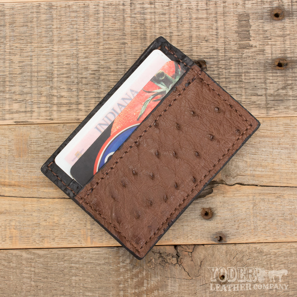Ostrich Card Wallet & Money Clip