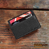 Black Sharkskin Money Clip Wallet