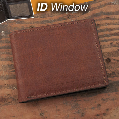 Cowhide Wallet with ID Window