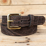 Dark Brown Elephant Hide Dress Belt