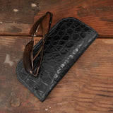 Black Alligator Glasses Case