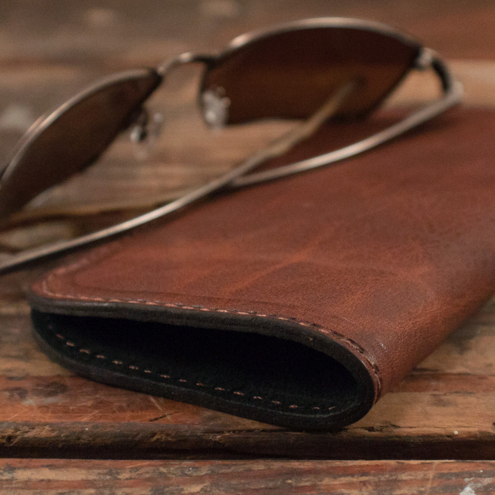 Brown Cowhide Leather Glasses Case – Yoder Leather Company