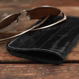 Soft eelskin eyeglass case