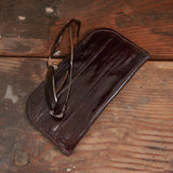 Brown Eel Glasses Case Leather