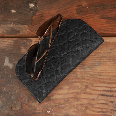 Black Elephant Hide Glasses Case