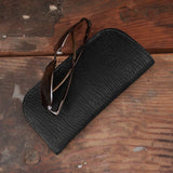 Black Shark Leather Glasses Case