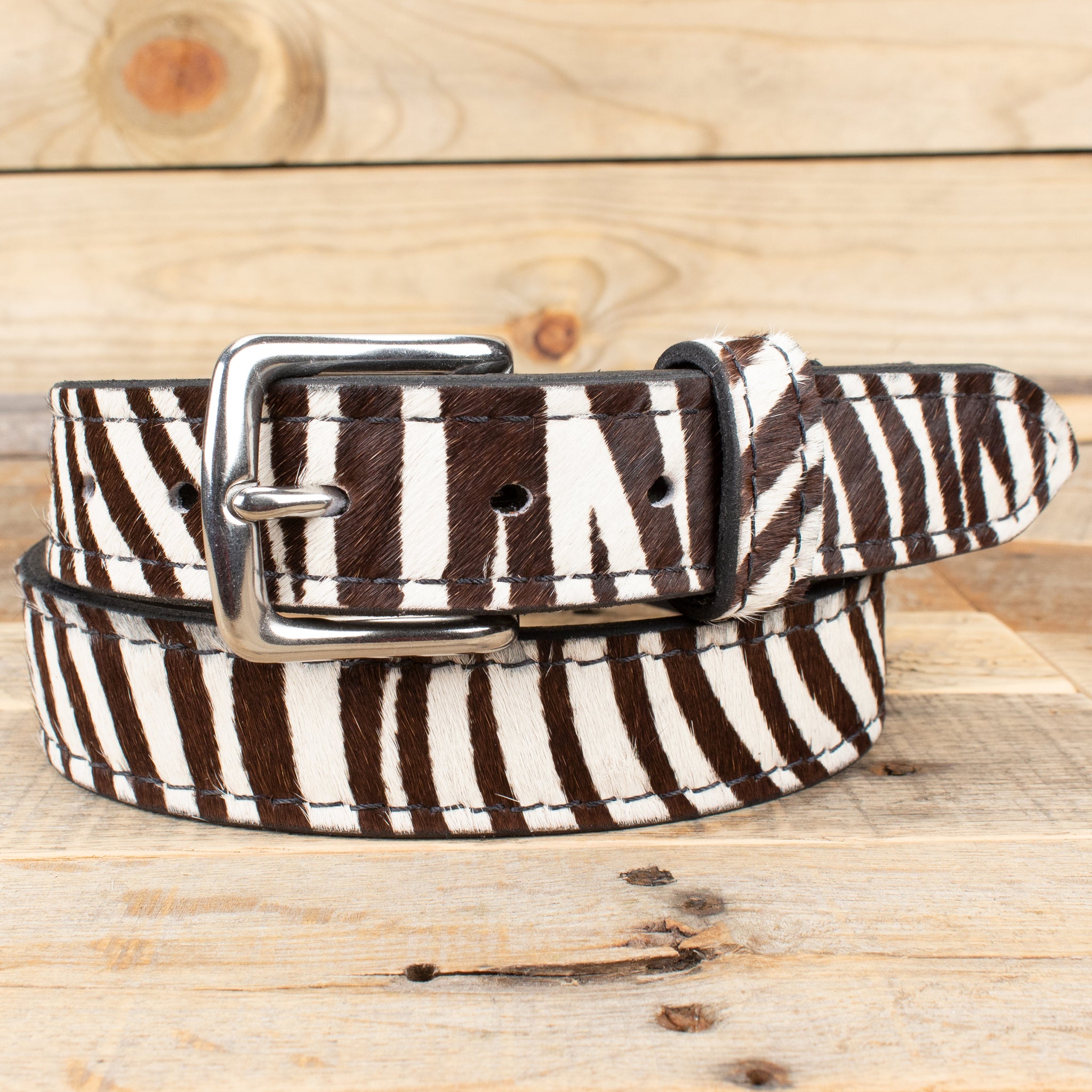 zebra print belt